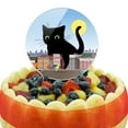 thumbnail image 5 of Acrylic Giant Black Cat Playing with Cars Cake Topper Party Decoration for Wedding Anniversary Birthday Graduation, 5 of 6
