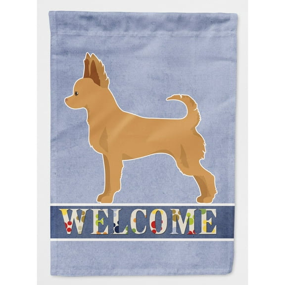 Carolines Treasures CK3720CHF Tan Chion Welcome Flag Canvas House Size Large multicolor