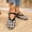 White, variant on Women Mesh Sandals, No Slip Round Toe Strap Fashion Summer Flat Shoes White Size 7