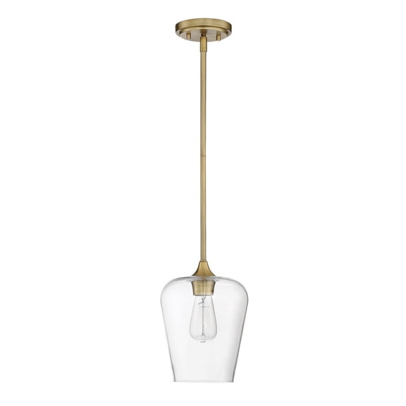 Trade Winds Flynn 1-Light Pendant in Natural Brass