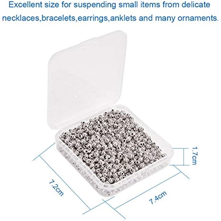 LiQunSweet 100pcs Antique Silver Alloy Spacer Beads - 10 Styles Pumpkin, Column, Lantern Beads For DIY Jewelry