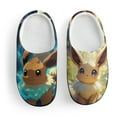 thumbnail image 3 of Eevee Cute Kids Cotton Slippers Slip-on Indoor Memory Foam House Shoes Fluffy Slippers Furry Cozy Comfy Slippers Boys Girls, 3 of 8