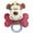 Pink & Brown, variant on Pet Life ® 'Paci-Plush' Plush Squeaking and Rubber Teething Newborn Puppy Dog Toy