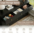 thumbnail image 3 of YouTrend 9 Drawer Dresser for Bedroom, Black Wood Adult Dresser with Metal Handles for Living Room, Hallway, 3 of 10