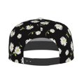 thumbnail image 4 of Daiia Daisies Flowers print Flat Bill Hats Flat Brim Trucker Cap Baseball Cap Adjustable Classic Low Profile Hat Unconstructed Plain Cap, 4 of 9