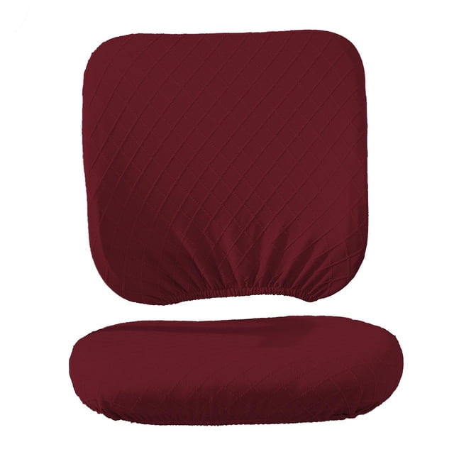2 fundas lavables y elásticas para silla de oficina, protector de asiento antipolvo para silla de ordenador. conjunto rojo