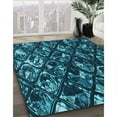 thumbnail image 2 of Ahgly Company Indoor Round Patterned Dark Turquoise Green Area Rugs, 3' Round, 2 of 6