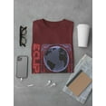 thumbnail image 3 of Eclipse Planet Techno Style T-Shirt Men -Image by Shutterstock, Male 3X-Large, 3 of 4