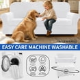 thumbnail image 6 of JIATER 4-Piece Sofa Cover Stretch Couch Cover Velvet Sofa Slipcover Furniture Protector with 3 Cushion Covers,Sofa White, 6 of 7