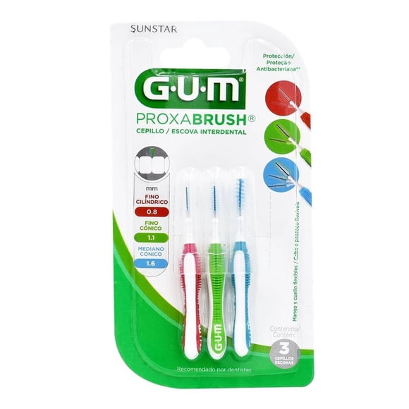 Kit odontológico GUM ProxaBrush 3 pzas