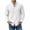 #04 White, variant on Aestivo Men's Mandarin Collar Button Down Solid Shirt, Modern Fit Long Sleeve Top, Casual Solid Shirt for Work Formal Leisure, Gray L