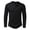 Black, variant on Men's Linen Long Sleeve Henley T-Shirt Button Placket Slim Fit Casual Lightweight Top Basic Layering Tee Streetwear Fashion Blouse Black 3XL