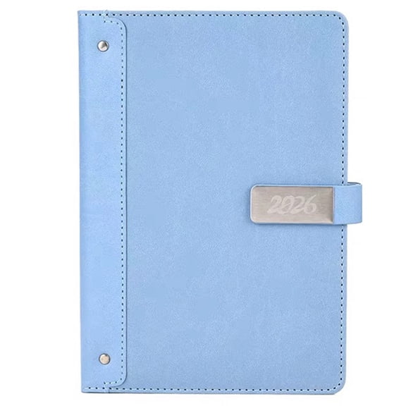 2026 Daily Planner 336 Pages Dated Leather Academic Planner with Magnetic Closure Elastic Pen Slots For Office School