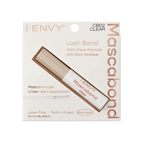 i-ENVY Cluster Palette Mascabond Lash Bond Glue, Strong & Gentle Adhesive, Allergy Free & Latex Free Biotin Infused, All-Day Long-Lasting Hold (Clear)