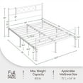 thumbnail image 4 of Yaheetech Metal Platform Bed Frame with Headboard and Footboard, Full Size, White, 4 of 8