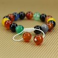 thumbnail image 2 of Angelstones Bracelets en Macramé Tressé Ajustable 10mm Agate Multicolore Perles Rondes Chakra Reiki 7-9 Pouces Unisexe, 2 of 2