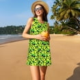 thumbnail image 3 of Lsque Frogs Pattern Summer Dresses for Women – Sleeveless T-Shirt Swing Sundress, Perfect for the Beach and Casual Days, 3 of 7