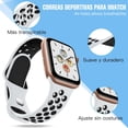 thumbnail image 3 of Correas Compatible con Apple Watch 38mm 40mm 41mm 42mm 44mm 45mm 46mm 49mm, Correa Deportiva Silicona con Agujeros de Aire Transpirables para iWatch Series 11 10 9 8 7 6 5 4 3 2 1 SE Ultra, 3 of 18