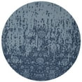 thumbnail image 4 of SAFAVIEH Restoration Vintage Dalton Floral Wool Area Rug, Blue/Dark Blue, 6' x 6' Round, 4 of 10