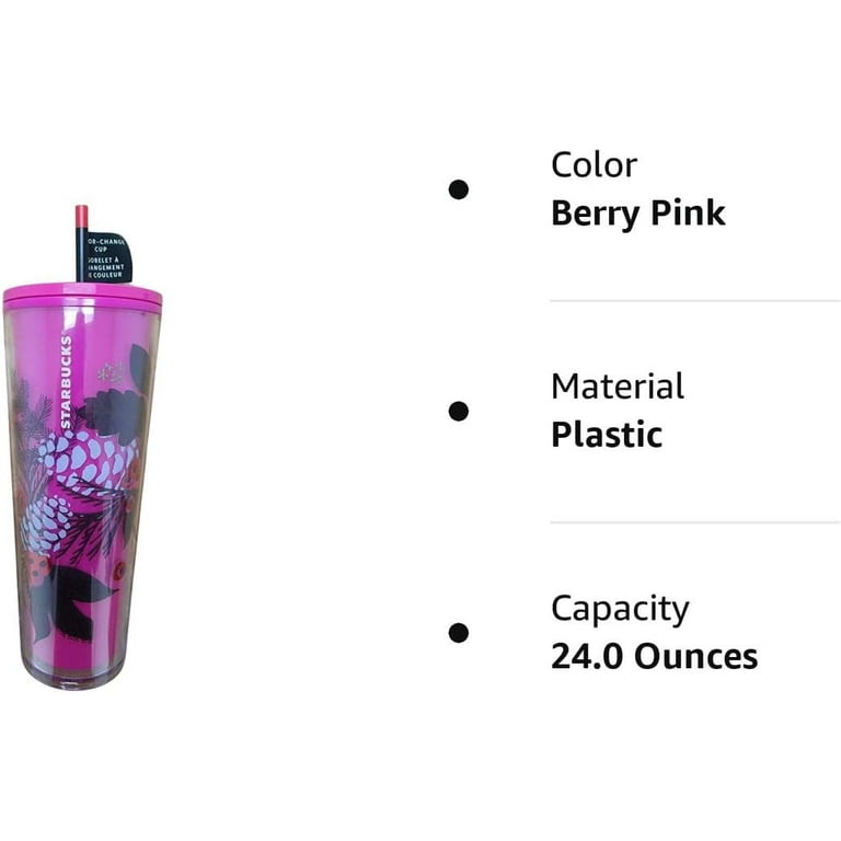 Starbucks Color Changing Cup - Fuschia -24 oz Holiday 2021 - Walmart.com