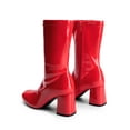 thumbnail image 4 of Dream Pairs Women's Low Block Heel Mid Calf Gogo Boots Square Toe with Zipper for Party Cosplay and Dance, 4 of 7