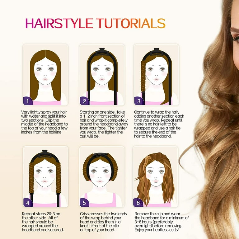 Headband curls shoulder length hair hot sale