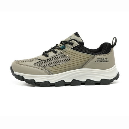 Zshosam Running Shoes Men Fashion Sneakers Casual Walking Shoes Sport Athletic Shoes Lightweight Breathable Comfortable(Khaki 42)