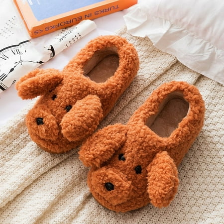 

CoCopeanut Upgrate Cute Animal Slipper For Women Girls Kawaii Fluffy Winter Warm Slippers Woman Cartoon Milk Cow House Slippers Funny Shoes