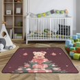 thumbnail image 3 of WOBOGO Pink Teddy Bear Baby Playmats Extra Large Waterproof Rollable Activity Pads for Toddlers 50×50inch, 3 of 7