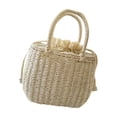 thumbnail image 1 of de paja superior Satchel Tote Casual Bohemian Lady tejido tejido para mujer para playa, viajes, verano, picnic Blanco Baoblaze monedero de paja, 1 of 8