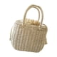 thumbnail image 1 of Monedero de paja Zulema Bolso tejido a mano para mujer playa blanco, 1 of 8