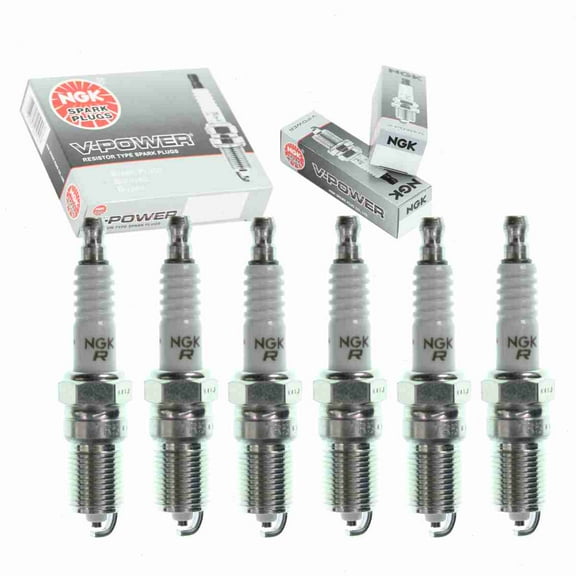 6 pc NGK V-Power Spark Plugs compatible with Ford F-150 4.2L V6 1997
