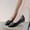 Black, variant on Viluyesy Womens Ballet Flats, Round Toe Low Heeled Buckle Shallow Casual Office Work Dress Shoes Black