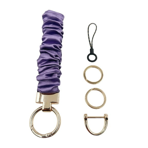 YIEMEEN Trendy Multifunctional Key Ring Hair Tie Phone Charm Scrunchie Keychain Wristlet