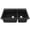 Black, variant on Karran Drop-In Quartz Composite 33 in. 1-Hole 60/40 Double Bowl Kitchen Sink in Bisque