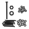 thumbnail image 1 of Uxcell 10 Ensembles M8x100mm Vis en Plastique Nylon Tête Ronde Boulons Phillips Écrous Hexagonaux Kit Assortiment de Rondelles, Fixations de Boulons à Filetage Complet pour Assemblage de Machine DIY, Noir, 1 of 7