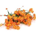 thumbnail image 4 of Coolmade 8 Bundles Artificial Daisy Flowers 14" Outdoor Spring Summer Decoration UV Resistant Fake Flowers (Orange Red), 4 of 7