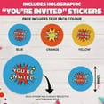 thumbnail image 5 of 18 Pieces Kids Birthday Party Invitations for Boy Girls Birthday Party Invitations Cards with Stickers Party Supplies, 5 of 8