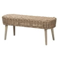 thumbnail image 5 of Baxton Studio Raisa Seagrass, Rattan and Acacia Wood BOHO Dining Nook Set, 4-Piece, Greywashed, 5 of 10