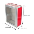 thumbnail image 3 of 2pcs Wall Mount Postboxes Metal Mail Box Wall Mailbox with Lock Clear Letter Box for Office Home, 3 of 8
