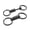 Black 2 Pack, variant on Titanium Quick Release Swivel Keychain, Heavy Pull-Apart Detachable Car Key Holder with Key Rings