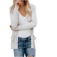 thumbnail image 4 of Turilly Womens Jackets Ladies Women Solid Color Casual Long Sleeve Loose ButtonCardigan Jacket Coat with Pocket, 4 of 8