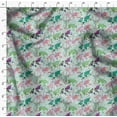 thumbnail image 4 of Soimoi Green Rayon Fabric Stamp & World Map Printed Fabric 1 Yard 42 Inch Wide, 4 of 5