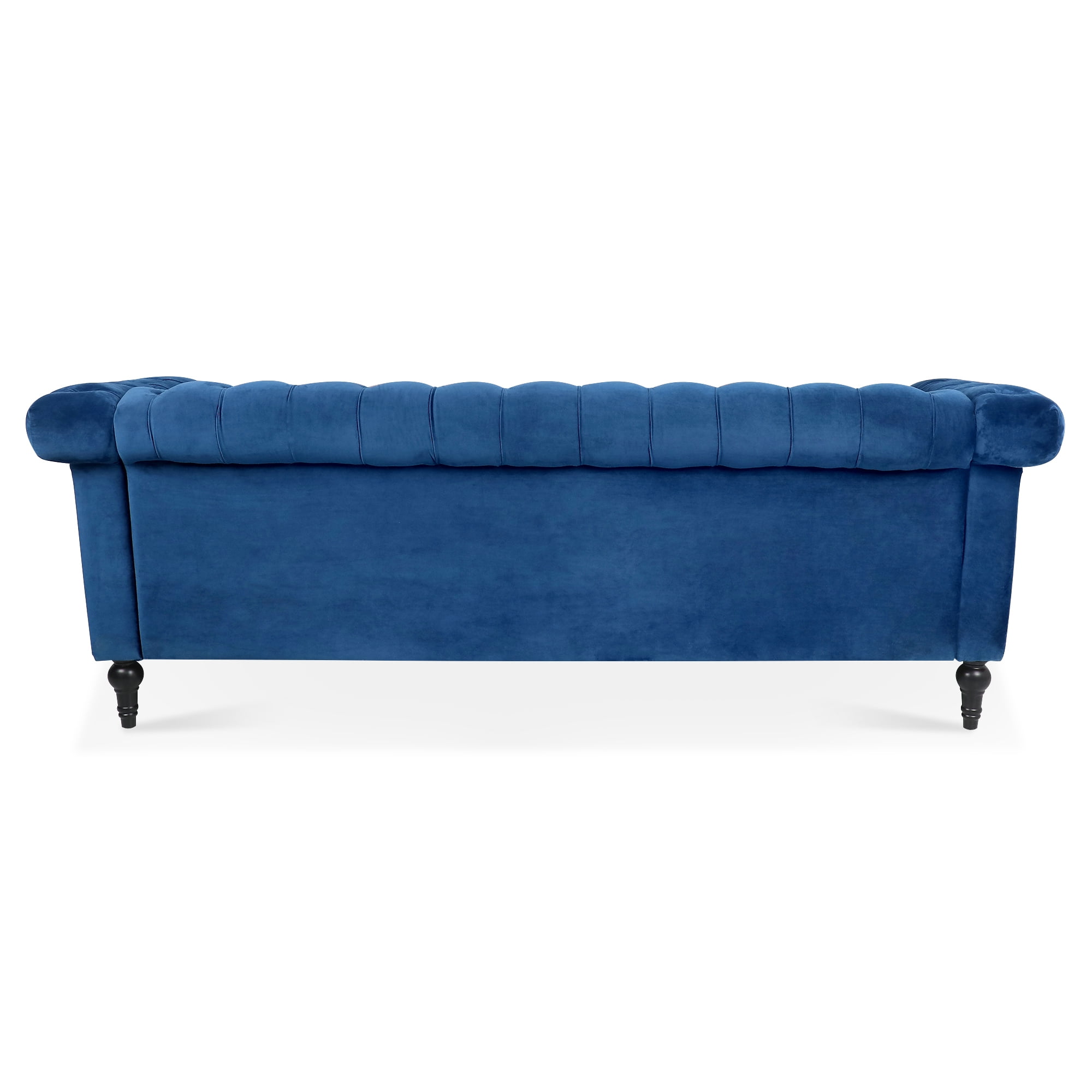 Resenkos 84" Width Traditional Sofa Couch with Tufted Back and Square Arm for Apartment Blue Resenkos 84" Width Traditional Sofa Couch with Tufted Back and Square Arm for Apartment Blue