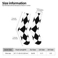 thumbnail image 3 of Womens Harlequin Pattern Dress Crew Socks Colorful Novelty Socks, 3 of 7