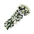 thumbnail image 4 of Guirnalda de flores artificiales para colgar en la pared, simulación de vid floral, oficina en casa, flor falsa, ratán, blanco kenally HA8140-01B, 4 of 6