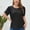 Black, variant on Women Plus Size T-Shirt Blouse Sawvnm Women Loose Casual Round Neck Short Sleeve Solid Hollow-out T- Plus Sizes Summer Blouses Tops for Women Black XXXXL