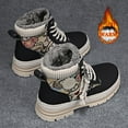 thumbnail image 5 of Autumn and Winter New Men's High-top Grass Weave Bear Pattern Boots Warm Work Boots Outdoor Motorcycle Boots, 5 of 8