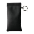 thumbnail image 3 of Estuche organizador para gafas para hombre y mujer con correa de muñeca de piel sintética suave y cierre automático. negro, 3 of 9