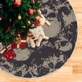 thumbnail image 5 of FMSHPON Grunge Skull Seamless Xmas Christmas Tree Skirt Stand Mat for Holiday Party Decoration Indoor Outdoor 36 inches, 5 of 6